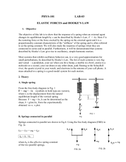 ELASTIC FORCES and HOOKE`S LAW
