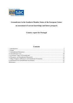 Portugal Groundwater country report