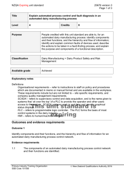 25676 Explain automated process control and fault