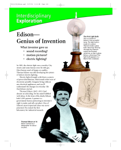 Edison&mdash; Genius of Invention - Login for National High School Learn