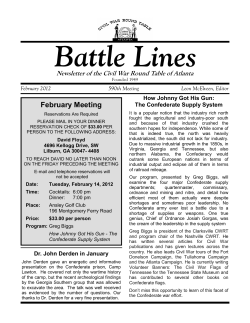 February - Civil War Round Table of Atlanta