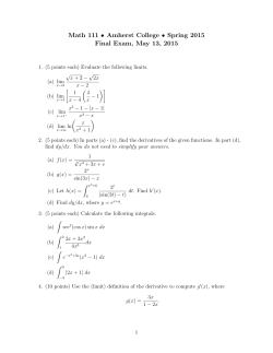 S 15M 111 Final - Amherst College