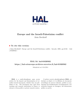 Europe and the Israeli-Palestinian conflict