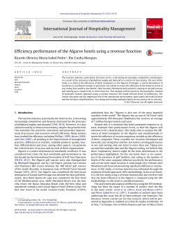 Efficiency performance of the Algarve hotels using a revenue function