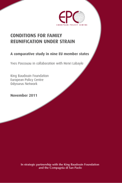 Conditions for family reunification under strain