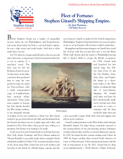 Fleet of Fortune: Stephen Girard`s Shipping Empire.