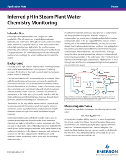 Inferred pH in Steam Plant Water Chemistry Monitoring