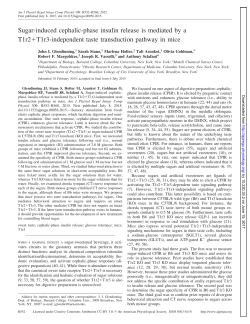 Sugar-induced cephalic-phase insulin release is mediated by a
