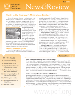 the full issue - Parkinson`s Disease Foundation