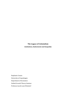 The Legacy of Colonialism