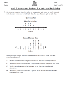 Math 7 Assessment Review: Statistics and Probability