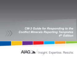 CM-3 Guide for Responding to the Conflict Minerals Reporting