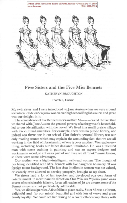 Five Sisters and the Five Miss Bennets