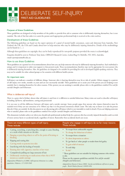 deliberate self-injury - Springer Static Content Server
