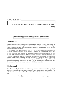To Determine the Wavelength of Sodium Light using