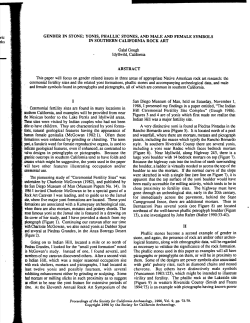 gender in stone - Society for California Archaeology