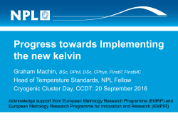 Progress towards Implementing the new kelvin