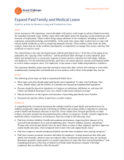 Actions target expansion of paid family and medical leave