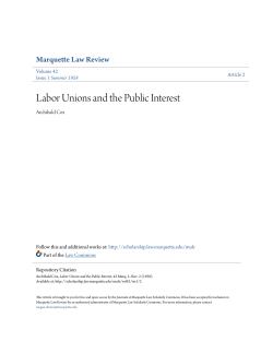 Labor Unions and the Public Interest