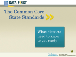 The Common Core State Standards
