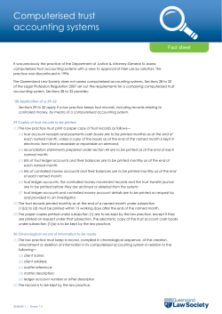 Computerised trust accounting systems