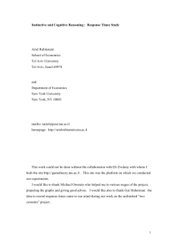 Instinctive and Cognitive Reasoning