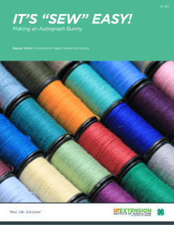It`s Sew Easy! - University of Tennessee Extension