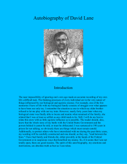 Autobiography of David Lane