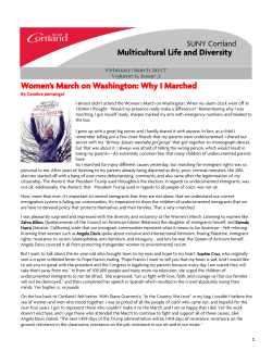 Multicultural Life and Diversity Women`s March on Washington: Why