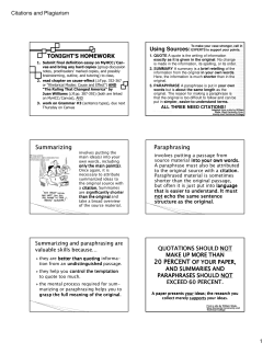 Citation and Plagiarism Presentation-