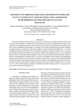 the impact of three bacteria isolated from contaminated plant