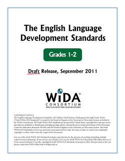 The English Language Development Standards