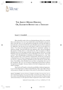 THE ABSENT-MINDED HEROINE: OR, ELIZABETH BENNET HAS A