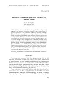 Laboratory psi effects may be put to practical use