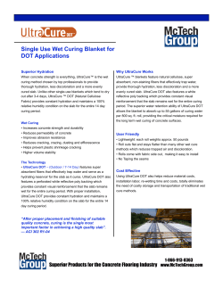 Single Use Wet Curing Blanket for DOT Applications