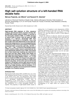High salt solution structure of a left