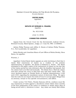 United Bank v. Estate of Edward G. Frazee