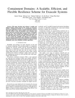 Containment Domains - Locality Parallelism and Hierarchy