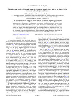 Dissociation dynamics of diatomic molecules in