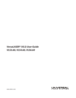VersaLASER&reg; (VLS) User Guide VLS3.60