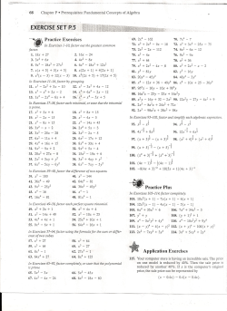 Fundamental Concepts OfAlgebra
