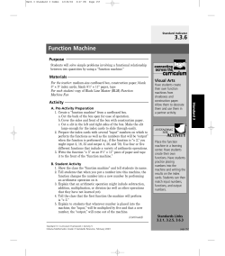 Function Machine