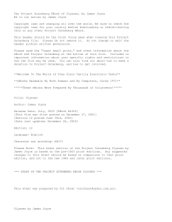 The Project Gutenberg EBook of Ulysses, by James Joyce #4 in our