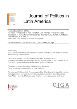 The Fates of Presidents in Post-Transition Latin America: From