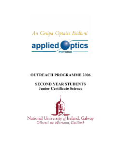 Second Yr Junior Cert Handout Week 1