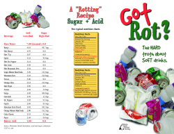 Acid Sugar Beverage Low=Bad High=Bad Pure Water 7.00 (neutral