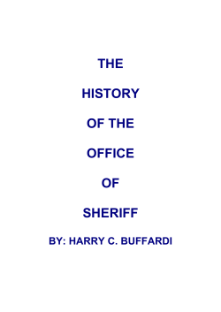 History of the Office of Sheriff