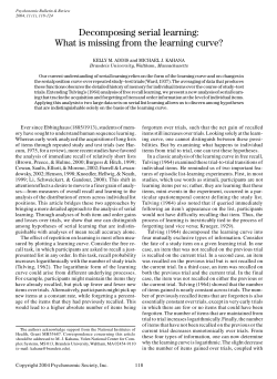 Decomposing serial learning