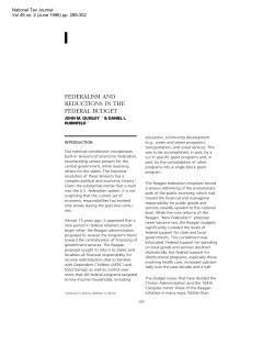 federalism and reductions in the federal budget