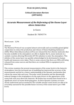 Accurate Measurement of the Reforming of the Ozone Layer above